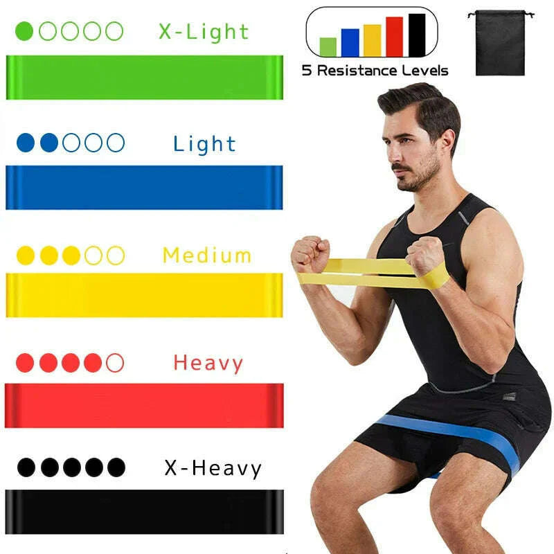 3pcs 5pcs Yoga Resistance Bands Set Latex Elastic Band Pilates Sports Crossfit Exercise Workout Bands Expander Fitness Equipment