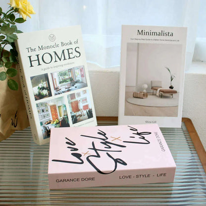 3Pcs Fashion Fake Book Openable Book Box Storage Living Room Decoration Coffee Table Ornaments Club Hotel Prop Books Decoration