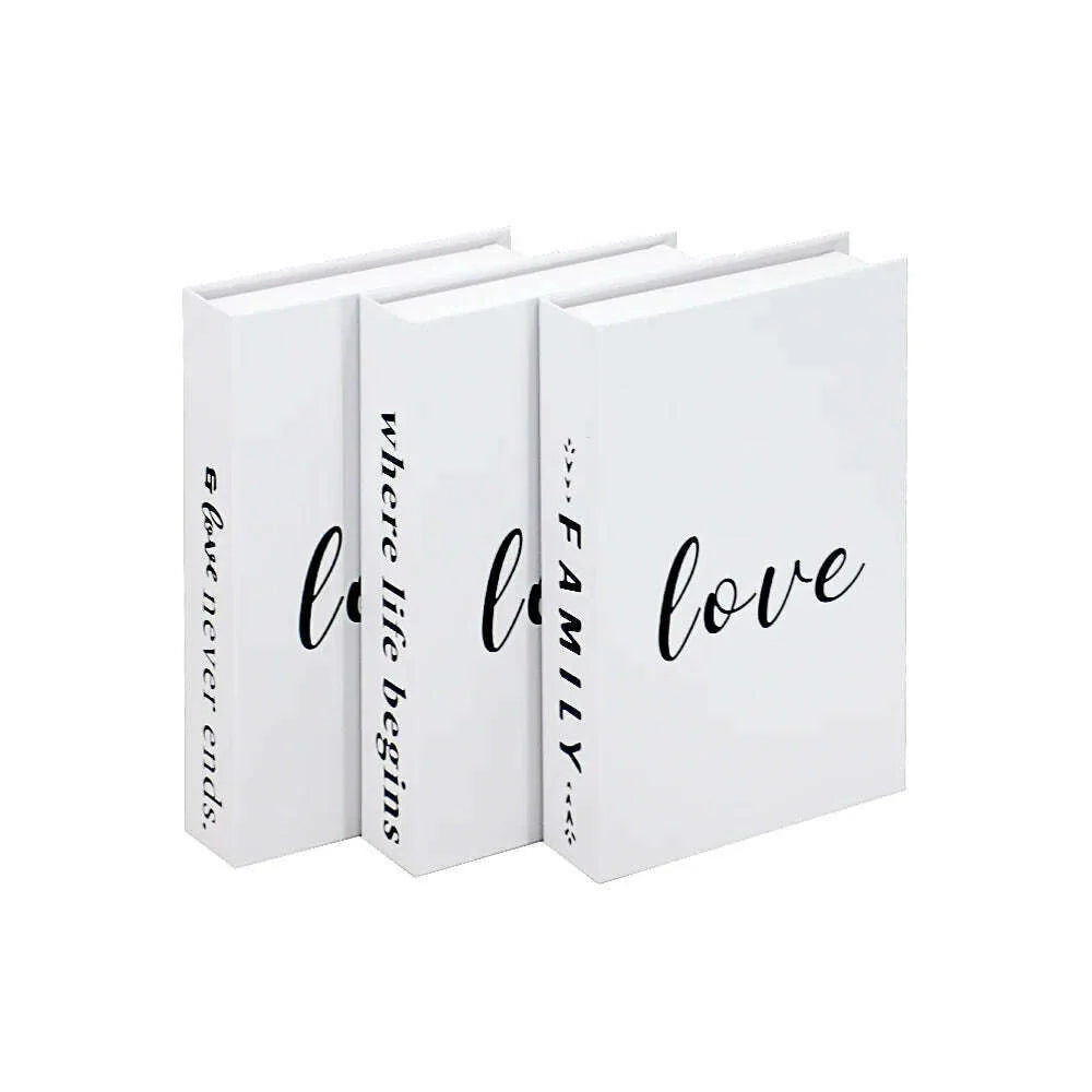 3Pcs Fashion Fake Book Openable Book Box Storage Living Room Decoration Coffee Table Ornaments Club Hotel Prop Books Decoration