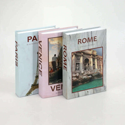 3Pcs Fashion Fake Book Openable Book Box Storage Living Room Decoration Coffee Table Ornaments Club Hotel Prop Books Decoration
