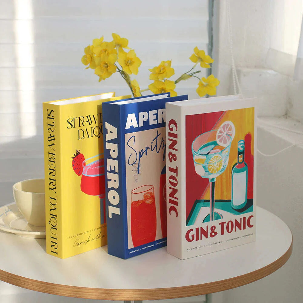 3Pcs/Set Fake Book for Decoration Simple Living Room Faux Books Villa Shelf Room Coffee Table Props Book Ornaments Home Decor