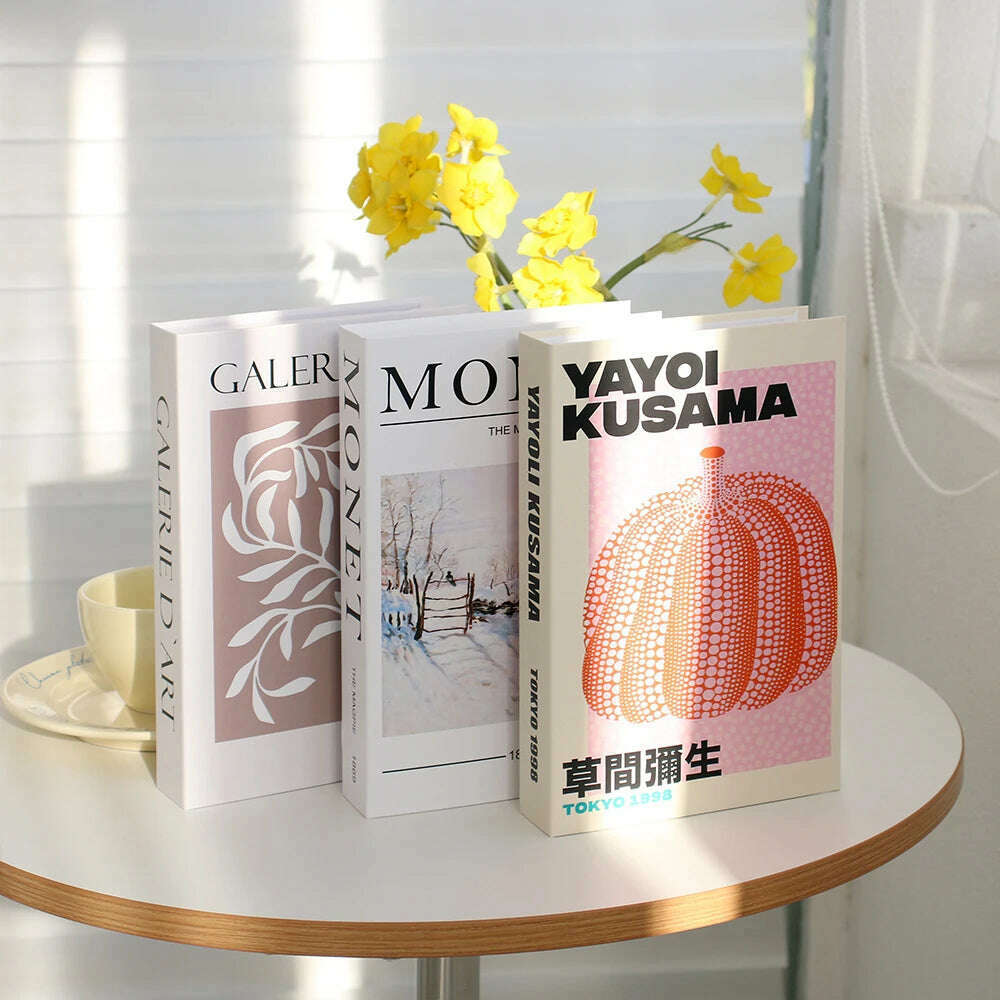 3Pcs/Set Fake Book for Decoration Simple Living Room Faux Books Villa Shelf Room Coffee Table Props Book Ornaments Home Decor