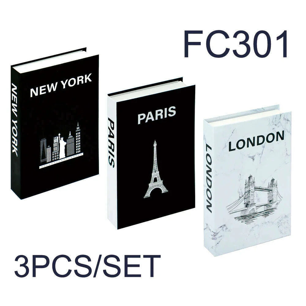 3Pcs/Set Fake Book for Decoration Simple Living Room Faux Books Villa Shelf Room Coffee Table Props Book Ornaments Home Decor