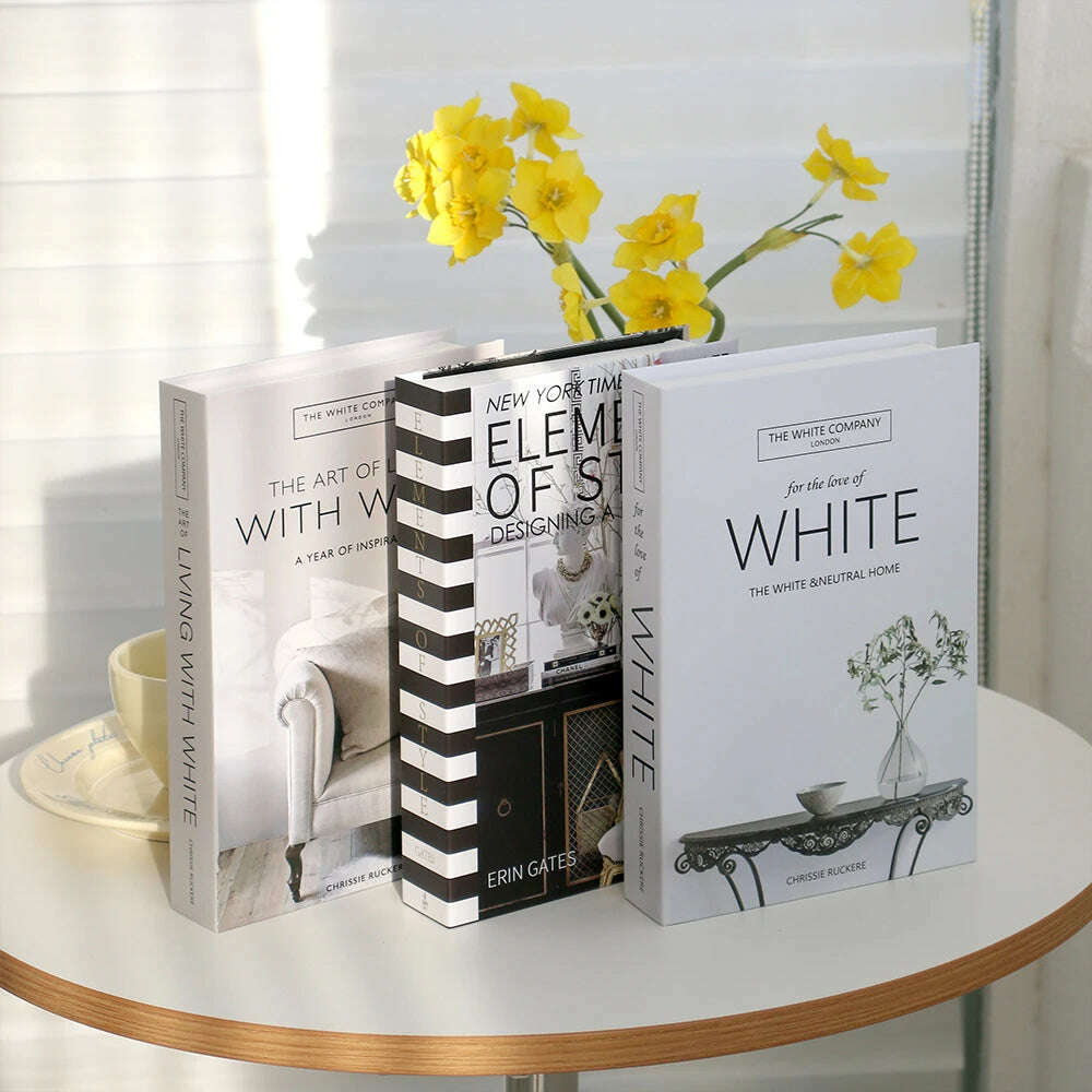 3Pcs/Set Fake Book for Decoration Simple Living Room Faux Books Villa Shelf Room Coffee Table Props Book Ornaments Home Decor