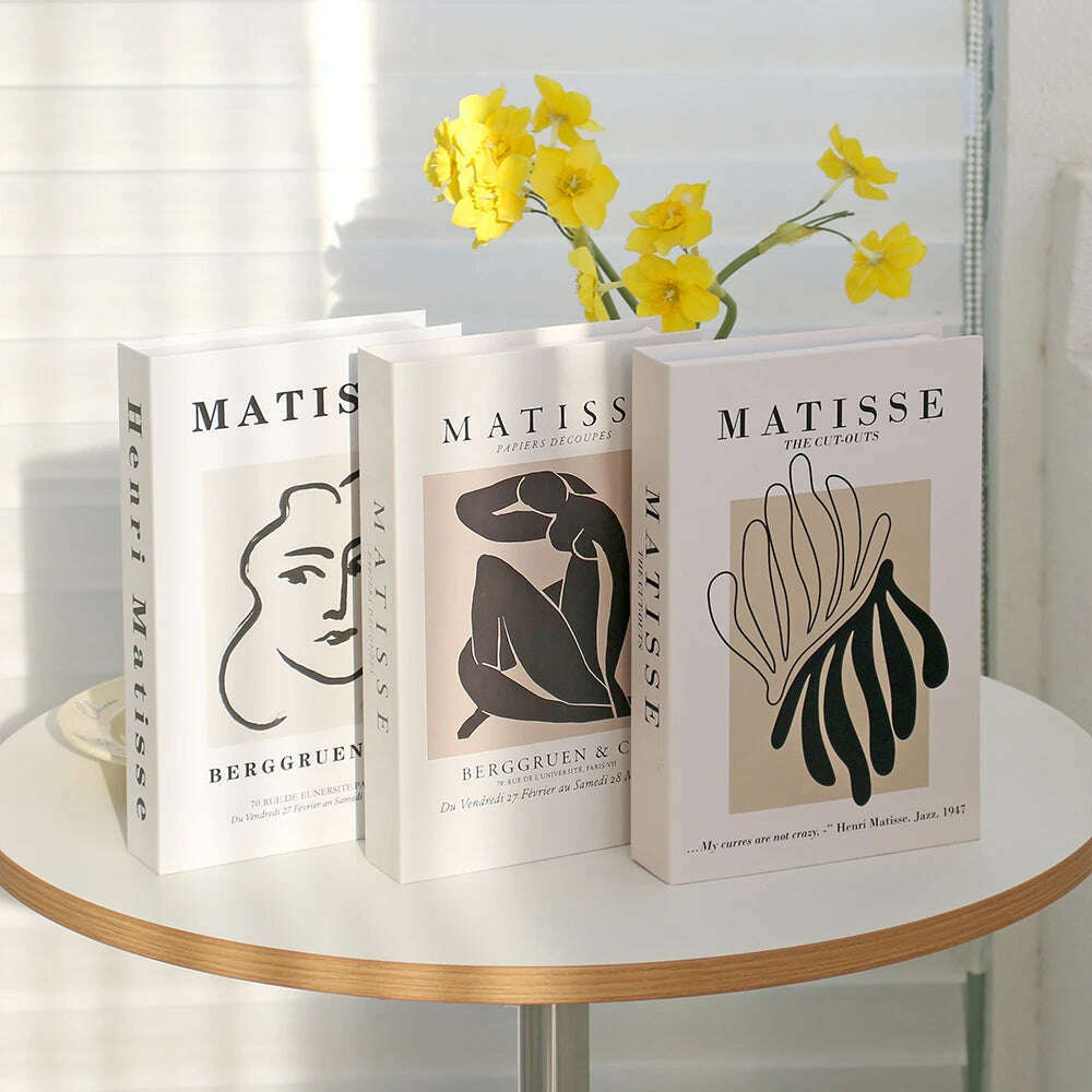 3Pcs/Set Fake Book for Decoration Simple Living Room Faux Books Villa Shelf Room Coffee Table Props Book Ornaments Home Decor