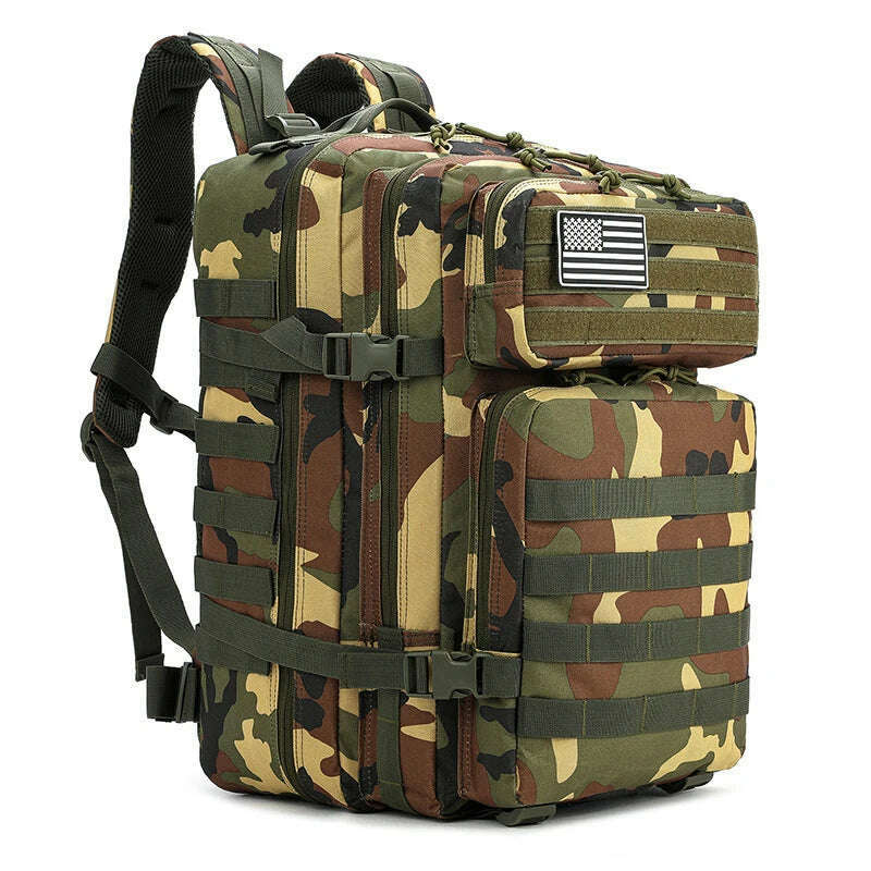 45L Tactical 3P Backpack Bag 30L 3 Days Outdoor Backpack Waterproof Climbing Rucksack Camping Hiking Bag Mochila