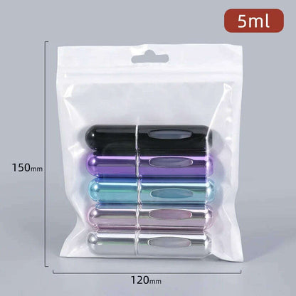 5/10ml Perfume Bottle Portable Refillable Perfume Bottle with Spray Cosmetic Containers Atomizer Mini Aluminum Spray Travel