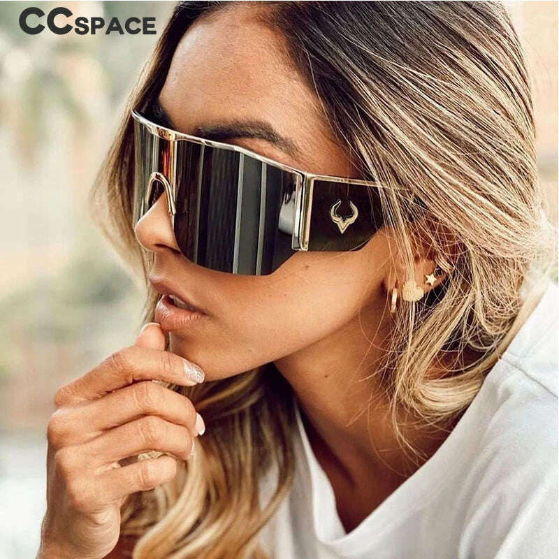 53016 Oversized Square Luxury Sunglasses Brand Designer Fashion Men Women Shades Uv400 Vintage Glasses