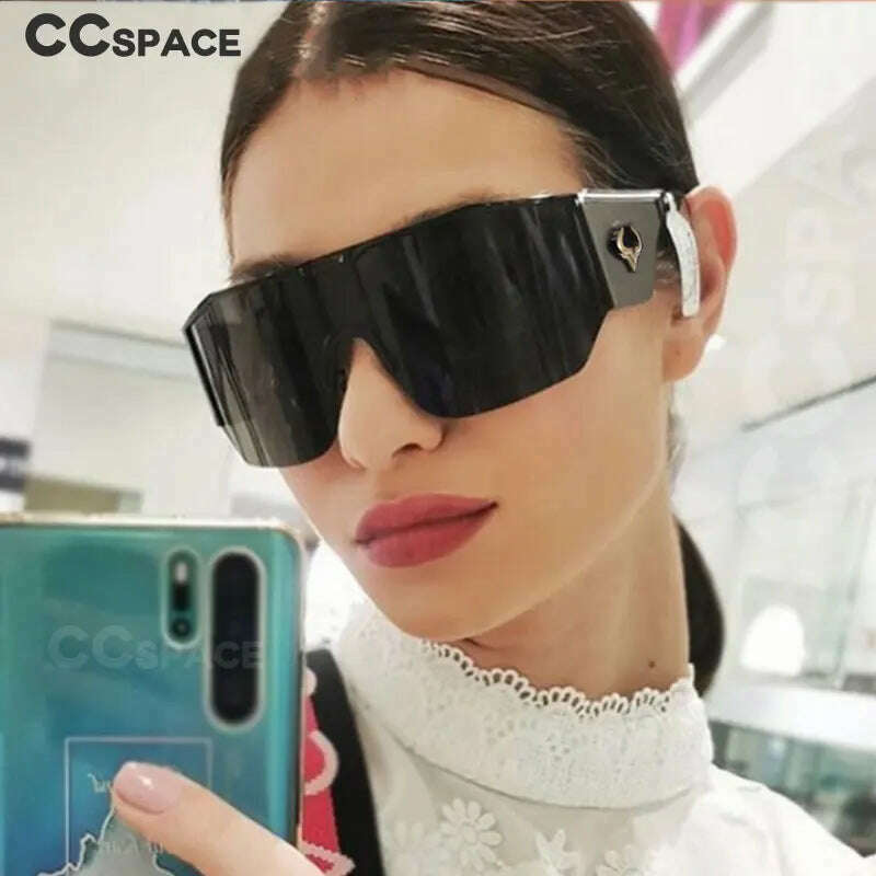 53016 Oversized Square Luxury Sunglasses Brand Designer Fashion Men Women Shades Uv400 Vintage Glasses