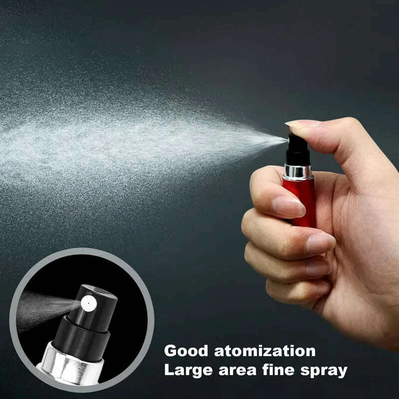 5ml Multi Color Aluminum Mini Perfume Bottle with Spray Pump Portable Empty Refillable Atomizer Bottle for Travel Essential