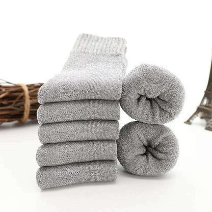 5pair Winter Thick Socks Men Super Thicker Solid Sock Striped Merino Wool Rabbit Socks Against Cold Snow Russia Winter Warm Sock