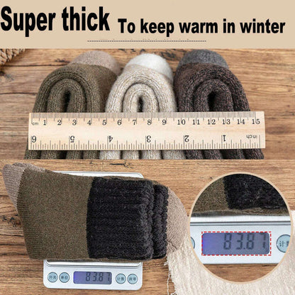 5Pairs/Lot Winter Thicken Wool Socks Men's High Quality Towel Keep Warm Sock Cotton Christmas Gift Socks For Male Thermal 38-45