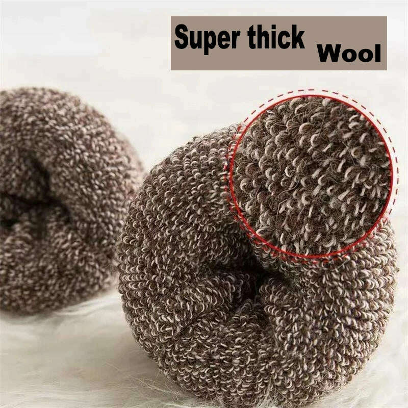 5Pairs/Lot Winter Thicken Wool Socks Men's High Quality Towel Keep Warm Sock Cotton Christmas Gift Socks For Male Thermal 38-45