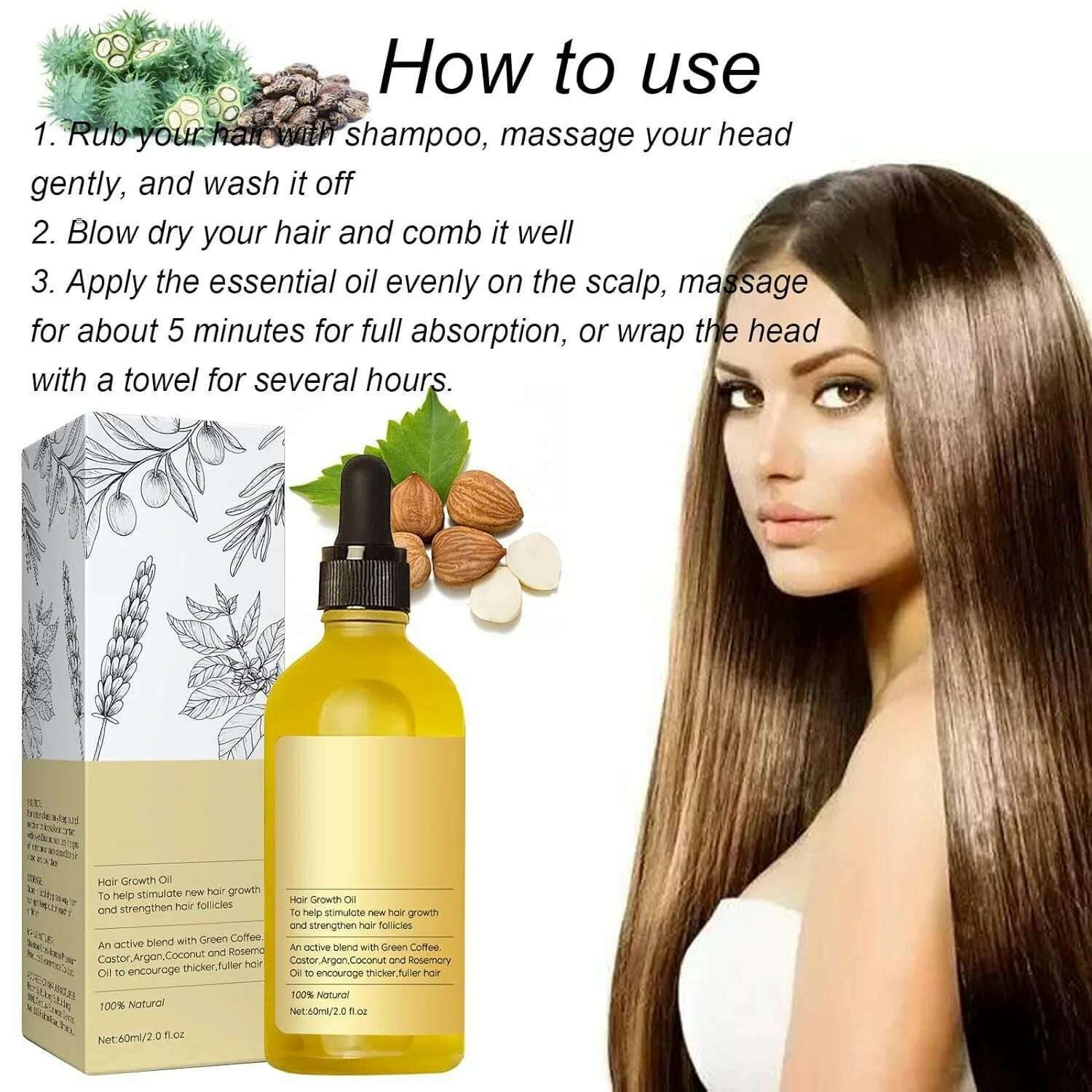 60ml Improve Frizz Nourishing Hair Care Oil Repair Oil,Thrive Hair Growth Oil Healthy Gifts For Women Girls Party Supplies