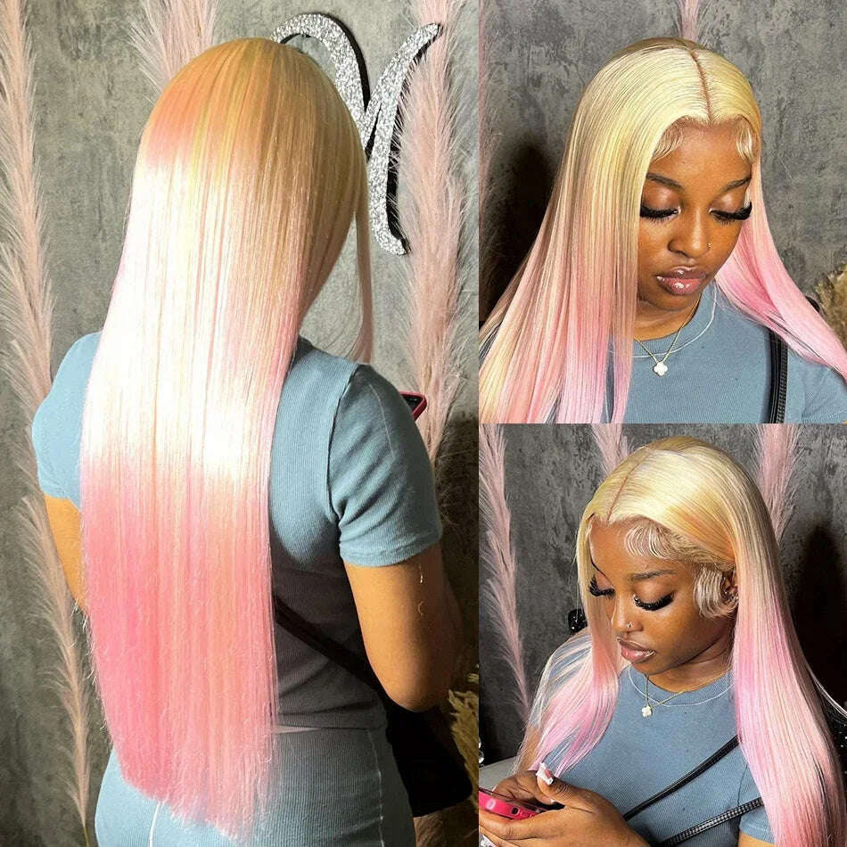 613 Honey Blonde Color 13x4 250 Density Straight lace Frontal Wig 13x6 HD Transparen Lace Front Human Hair Wigs Brazilian Women