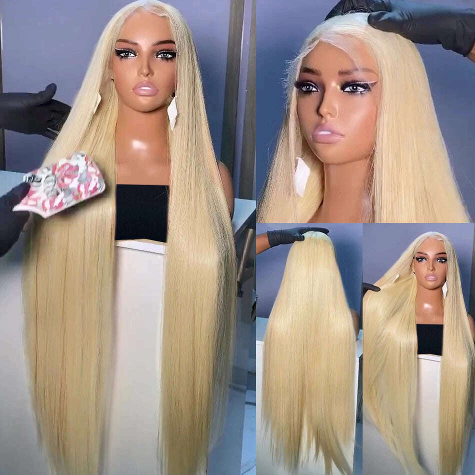 613 Honey Blonde Color 13x4 250 Density Straight lace Frontal Wig 13x6 HD Transparen Lace Front Human Hair Wigs Brazilian Women