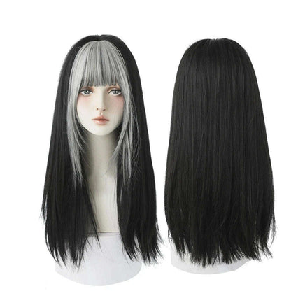 7JHHWIGS Long Straight Synthetic Light Brown Wigs With Bang For Women Heat-Resistant Daily Use Hair Hot Sell Wholesale Wigs