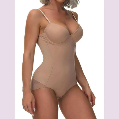 Women's Waist Trainer Shaping Bodysuit With Boning Full Body Tummy Control Shapewear Waist Trainer Corset