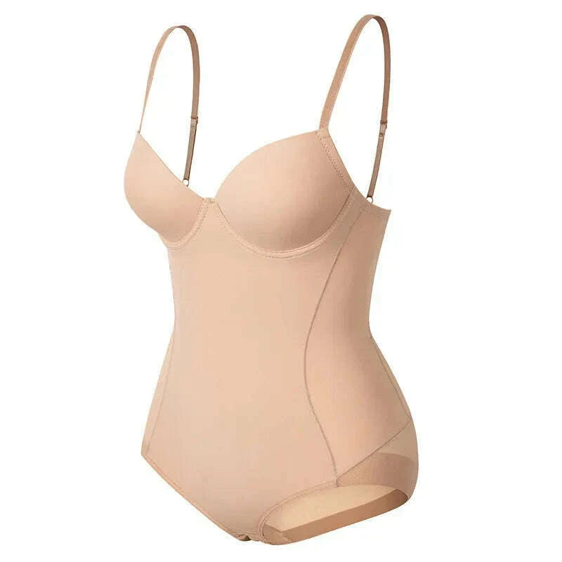 Women's Waist Trainer Shaping Bodysuit With Boning Full Body Tummy Control Shapewear Waist Trainer Corset
