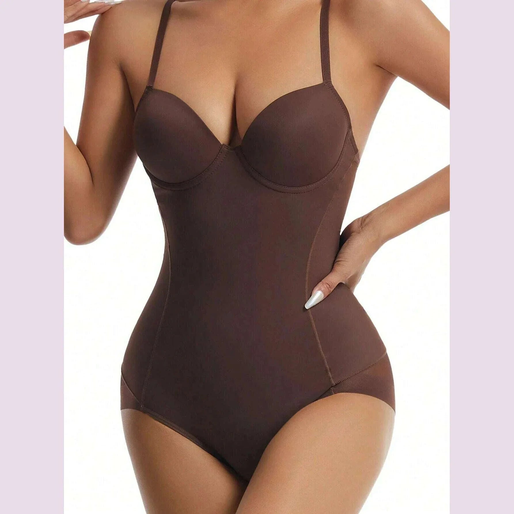 Women's Waist Trainer Shaping Bodysuit With Boning Full Body Tummy Control Shapewear Waist Trainer Corset