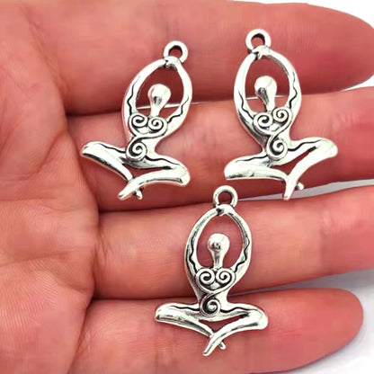 5pcsCute Yoga Fertility Goddess pendant charm Lover Pendant Fashion Hot Charms Gift For Women Men Accessories