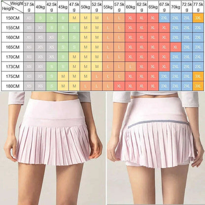 Cloud Hide Women Sports Tennis Skirts Golf Skirt Fitness Shorts High Waist Athletic Running Short Quick Dry Sport Skort Pocket