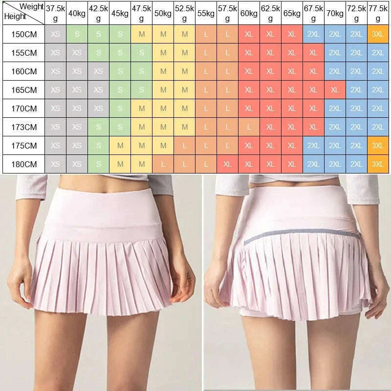 Cloud Hide Women Sports Tennis Skirts Golf Skirt Fitness Shorts High Waist Athletic Running Short Quick Dry Sport Skort Pocket
