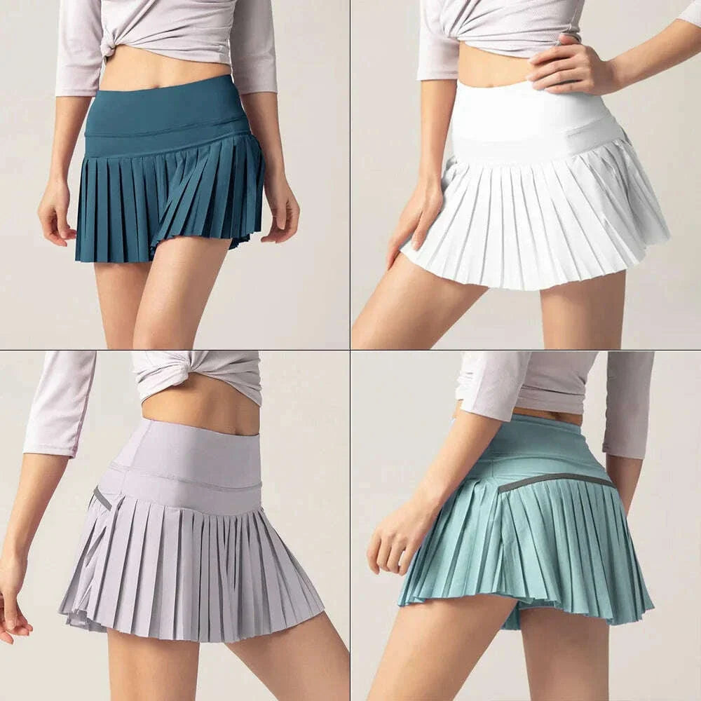 Cloud Hide Women Sports Tennis Skirts Golf Skirt Fitness Shorts High Waist Athletic Running Short Quick Dry Sport Skort Pocket