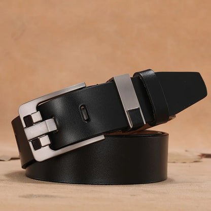 Long Large Plus Size 130 140 150 160cm Vintage Alloy Pin Buckle Men Belt High Quality Cow Genuine Leather Luxury Strap Male Belt