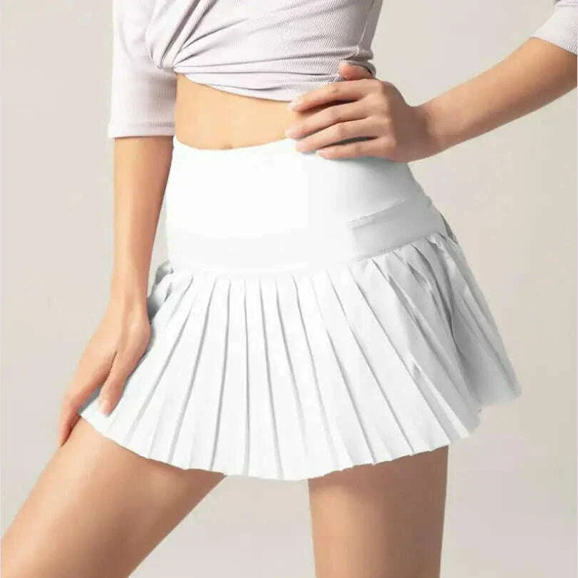 Cloud Hide Women Sports Tennis Skirts Golf Skirt Fitness Shorts High Waist Athletic Running Short Quick Dry Sport Skort Pocket