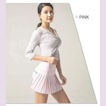 Cloud Hide Women Sports Tennis Skirts Golf Skirt Fitness Shorts High Waist Athletic Running Short Quick Dry Sport Skort Pocket