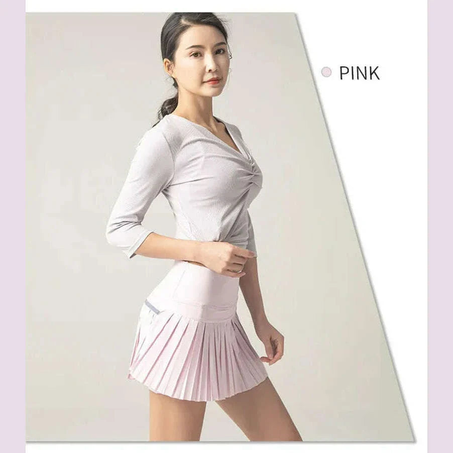 Cloud Hide Women Sports Tennis Skirts Golf Skirt Fitness Shorts High Waist Athletic Running Short Quick Dry Sport Skort Pocket