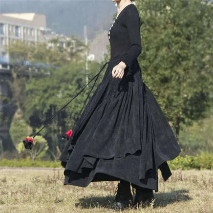 Women&#39;s Skirt 2022 Spring Autumn Winter New Plaid Skirts Elastic Waist A-Line Retro Elegant Swing Skirts Female Dance Clothes