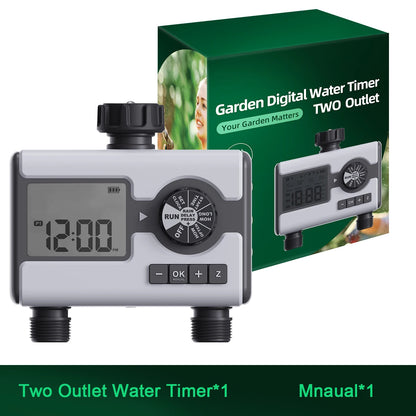 Wholesale Two-Outlet Digital Irrigation Timer Automatic Garden Watering with LCD Display WiFi Communication Plastic/Metal Timer