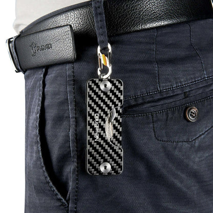 NewBring Smart Key Holder Keychain Car Key Wallets Ring Collector Housekeeper Carbon Fiber G2 DIY EDC Pocket Key Organizer Smart