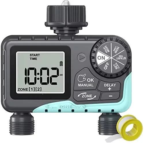 Wholesale Two-Outlet Digital Irrigation Timer Automatic Garden Watering with LCD Display WiFi Communication Plastic/Metal Timer