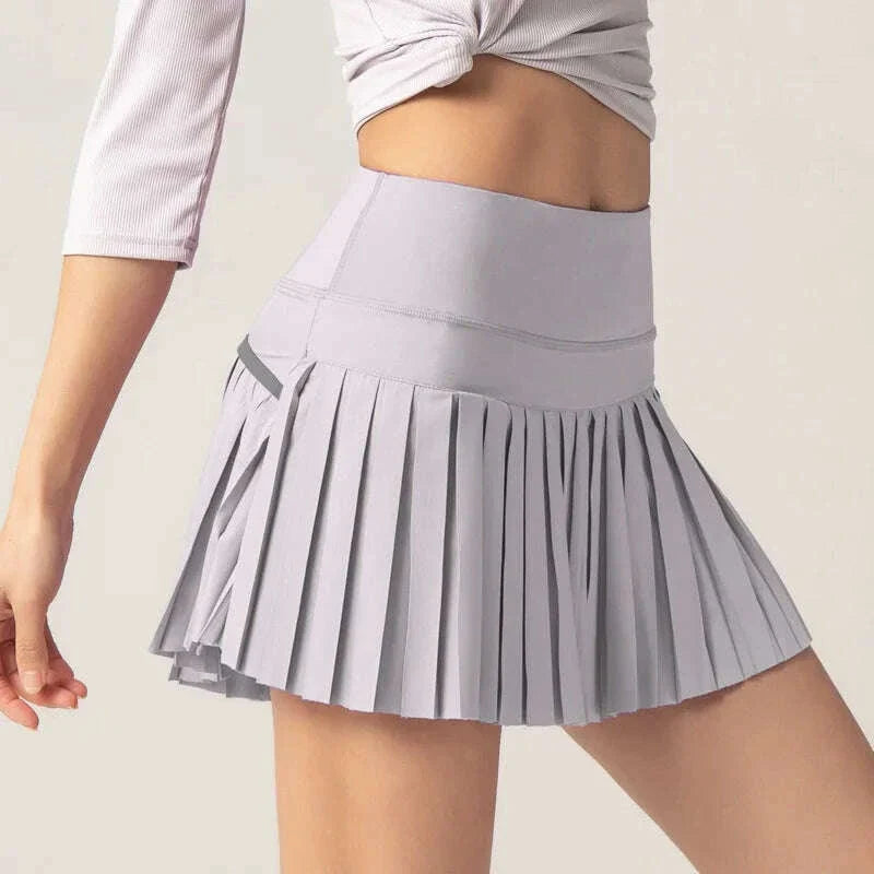 Cloud Hide Women Sports Tennis Skirts Golf Skirt Fitness Shorts High Waist Athletic Running Short Quick Dry Sport Skort Pocket