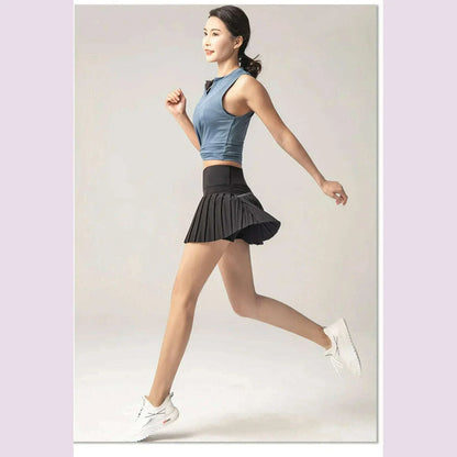 Cloud Hide Women Sports Tennis Skirts Golf Skirt Fitness Shorts High Waist Athletic Running Short Quick Dry Sport Skort Pocket