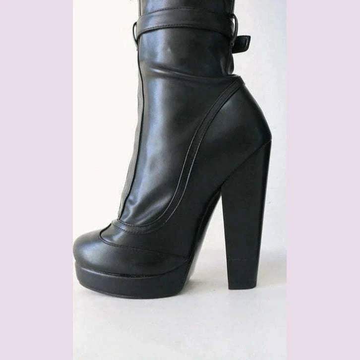 Sorbern 8 Locks Block Heel Boots Women Unisex Style Crotch Thigh High Boot Drag Queen Shoes Fetish Custom Multi Colors