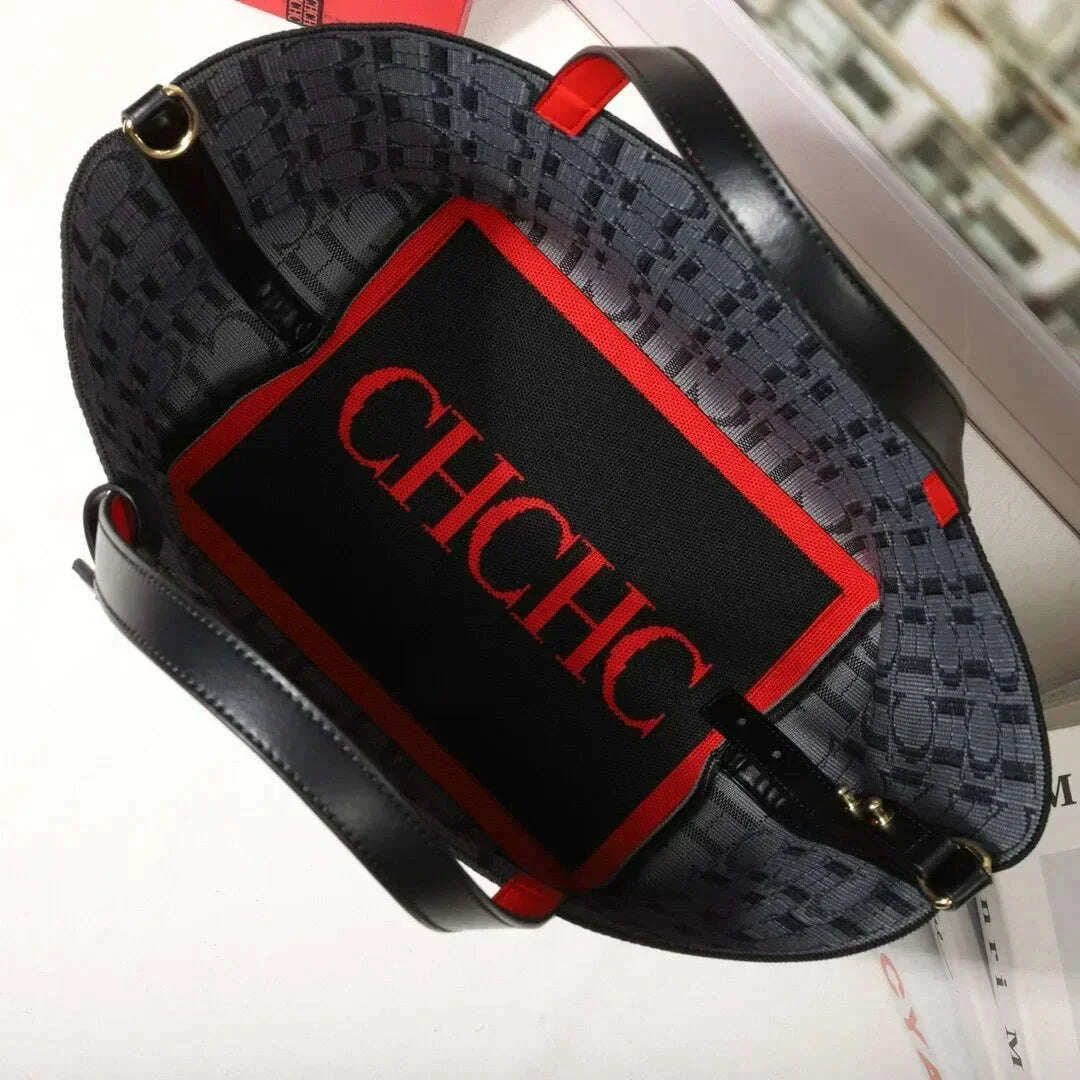 CILMI-HARVILL CHHC Bucket Bag for Women Large Capacity Bag Hand Fabric Material Waterproof Button Colorful Series