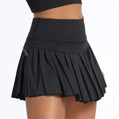 Cloud Hide Safe Tennis Skirts XS-XXL Gym Golf Running Pleated Pantskirt SEXY Women Sports Fitness Shorts Pocket High Waist Skort
