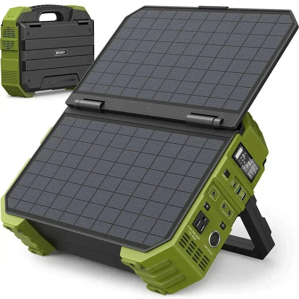 Portable Power Station 614.4Wh LiFePO4 Battery with 110V/600W(Peak 1200W) Pure Sine Wave AC Outlet for Outdoor Camping
