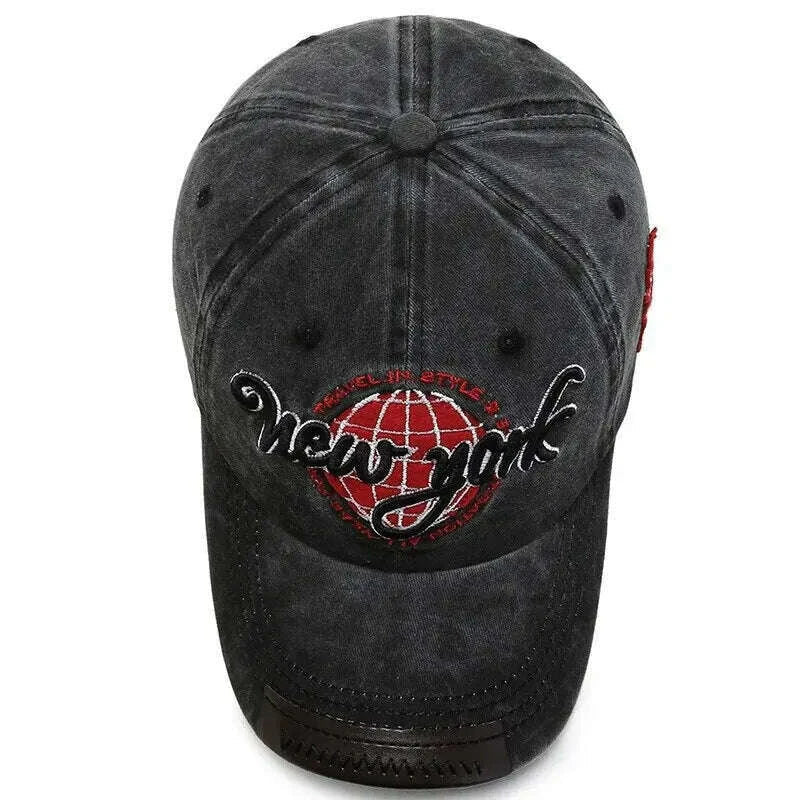 New Distressed Cotton Washed Baseball Cap Korean Outdoor Sunscreen Hat Casual And Versatile Street Spring And Autumn Sunhat
