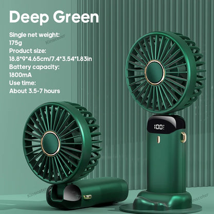 USB Mini Handheld Fan Cooler Portable Small Charging Fan Mini Silent Charging Desk Dormitory Office Student Gifts Long Enduranc
