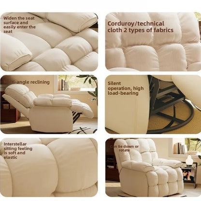Household Living Room Sofa Chairs Rotatable Home Lazy Single Person Leisure Computer Chair Multiple Perspectives Can Sleep Chair
