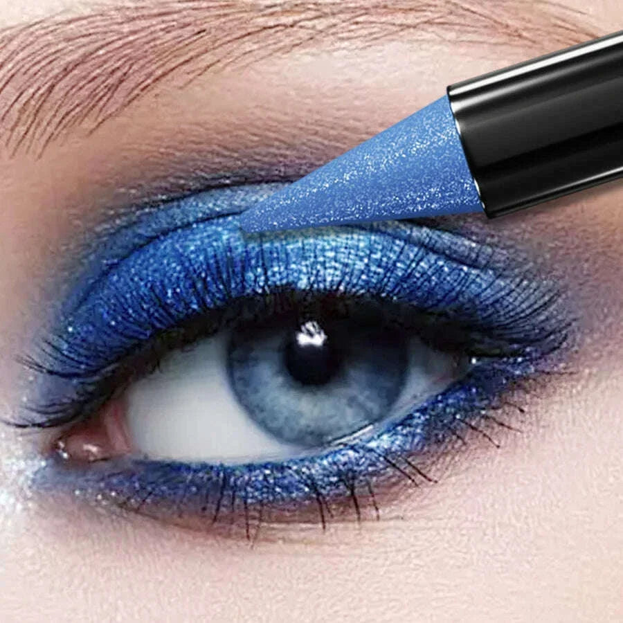 25 Colorful Eyeshadow Stick Blue Brown Green Eyeshadow Pencil High Gloss Pearlescent Shadow Sitcks Waterproof Stage Makeup