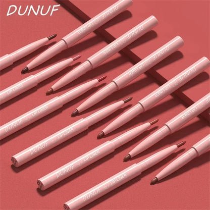 Waterproof Matte Lipliner Pencil Red Contour Tint Lipstick Long Lasting Non-stick Cup Moisturising Lips Makeup 12 Colors