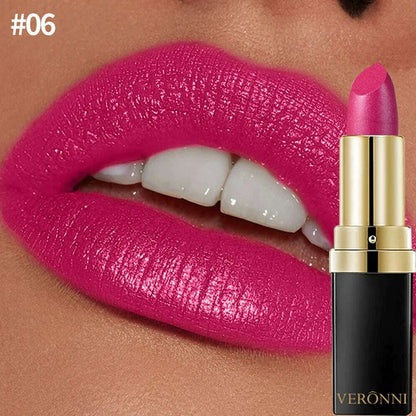 Diamond Shimmering Lipstick Set,High Pigmented Glitter Metallic Lipstick Glitter Lipgloss Lips Makeup Cosmetics Sexy Make Up