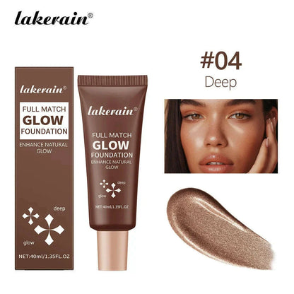 Glossy Liquid Foundation Long Lasting Oil-Control Face Foundation Full Coverage Concealer Waterproof Contour Makeup For Women