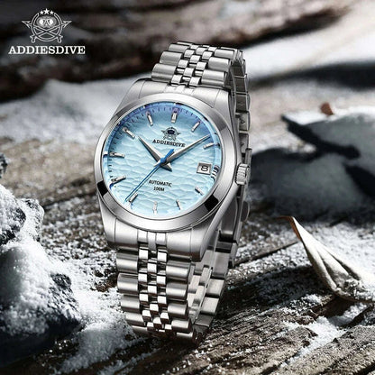 ADDIESDIVE Automatic Mechanical Watch Man European American Business Leisure Wristwatch Luxury Silver Luminous Waterproof Watch